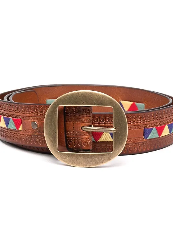 Dsquared2 mönstrat bälte - Brun