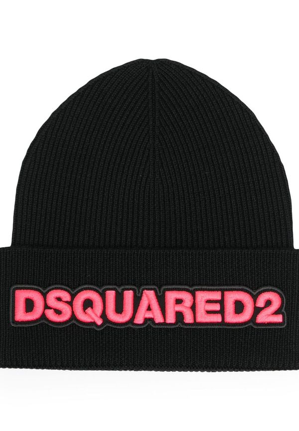 Dsquared2 mössa med broderad logotyp - Svart