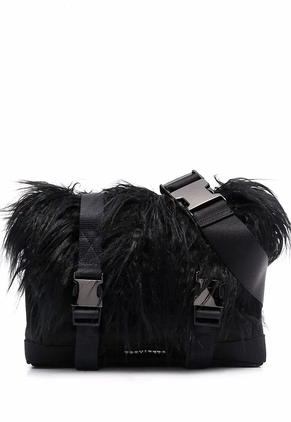 Dsquared2 Nero midjeväska med fjäderkant - Svart