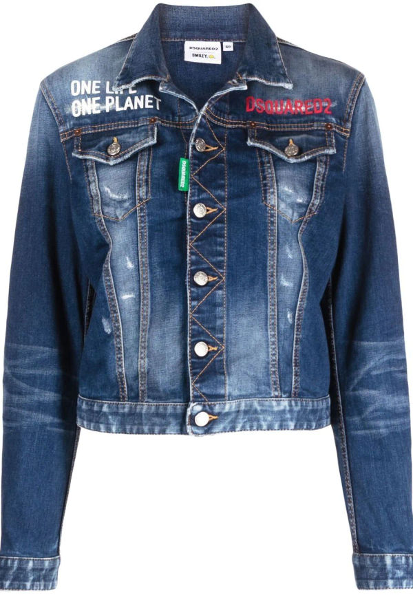 Dsquared2 One Life One Planet jeansjacka - Blå