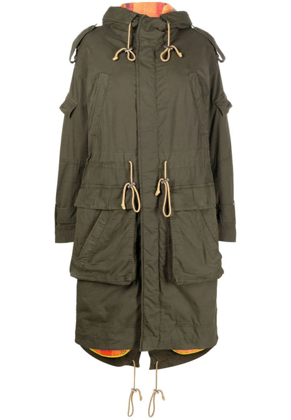 Dsquared2 parkas med dragkedja - Grön