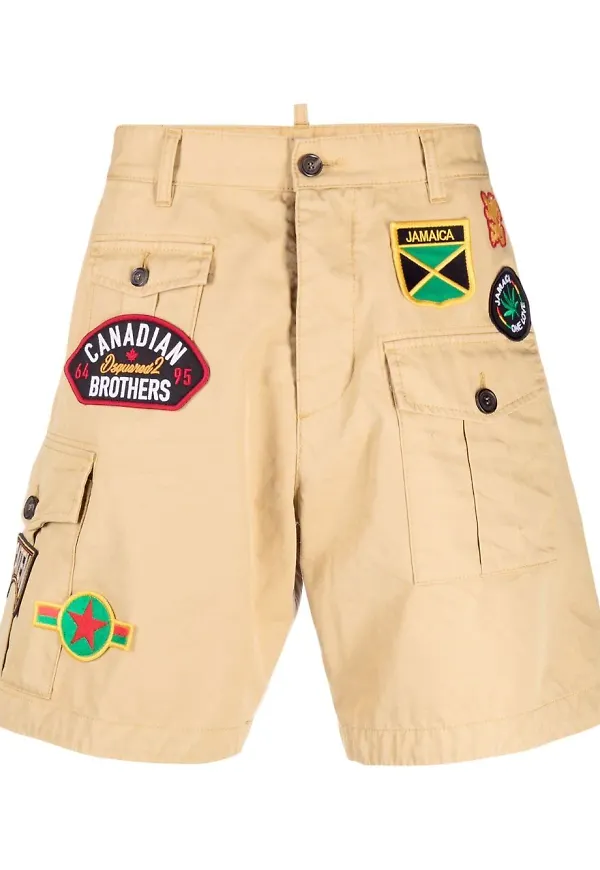 Dsquared2 patch-detail cargo shorts - Neutral