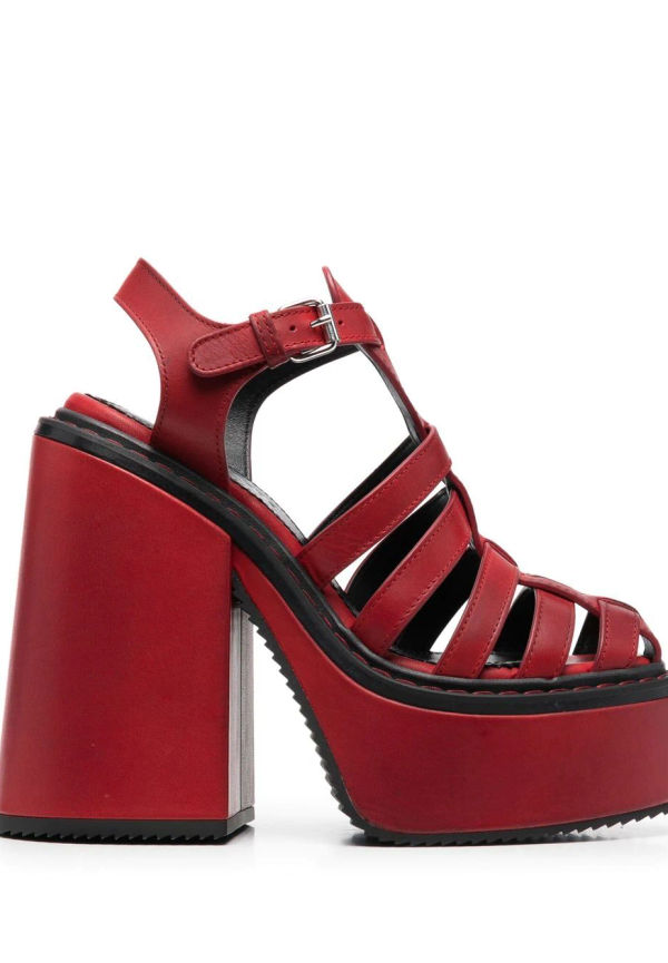 Dsquared2 platåsandaler med klack 170 mm - Röd