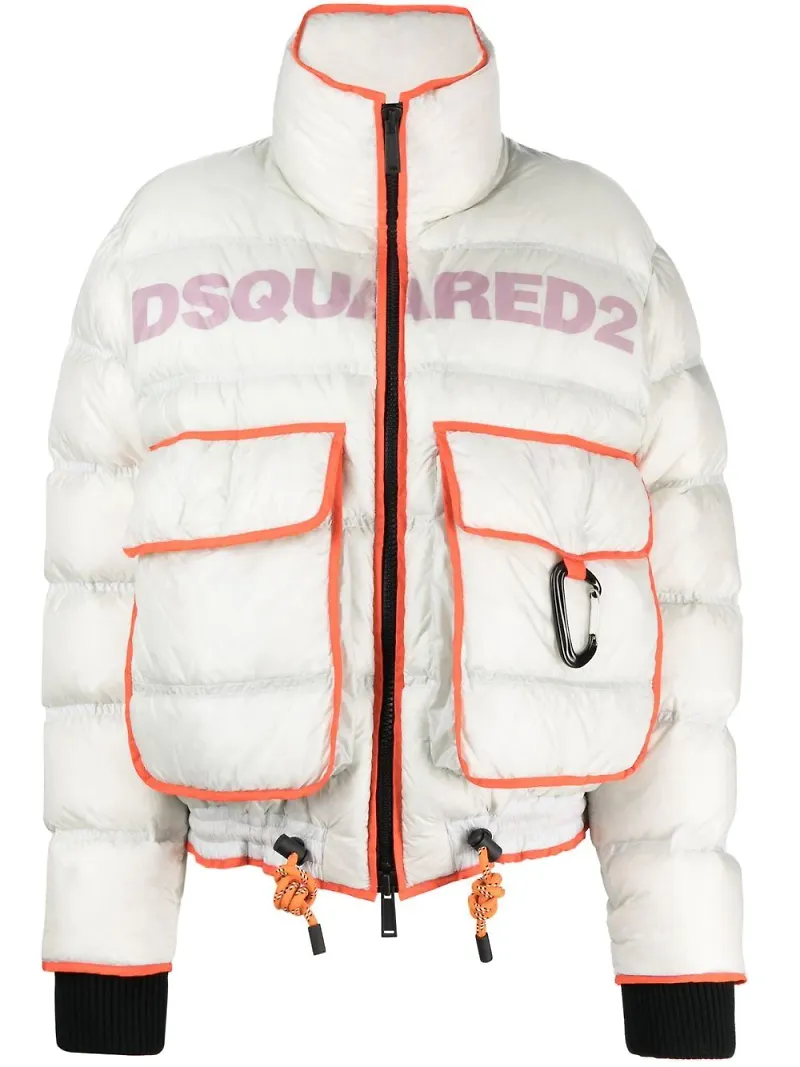 Dsquared2 puffjacka med logotyp - Grå