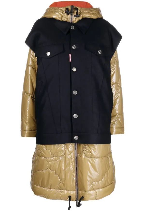 Dsquared2 puffkappa med blandat lager - Svart