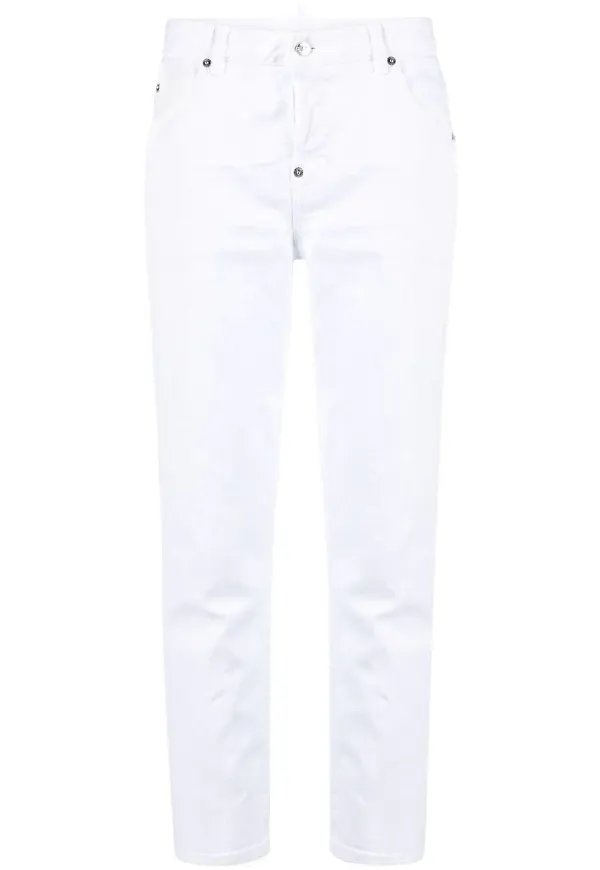 Dsquared2 raka trekvartsbyxor - Vit