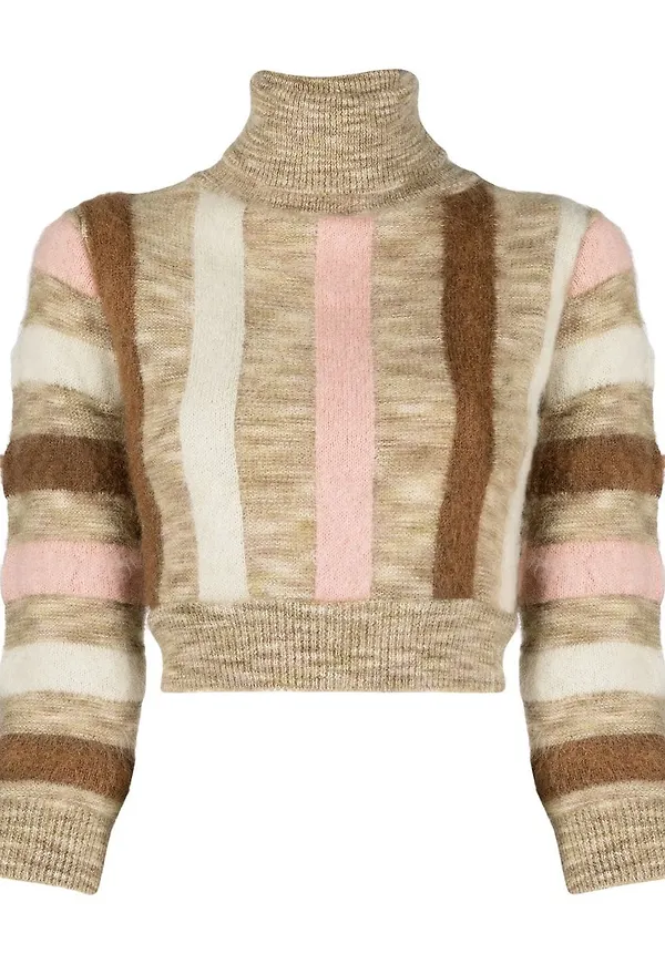 Dsquared2 randig croppad tröja - Rosa