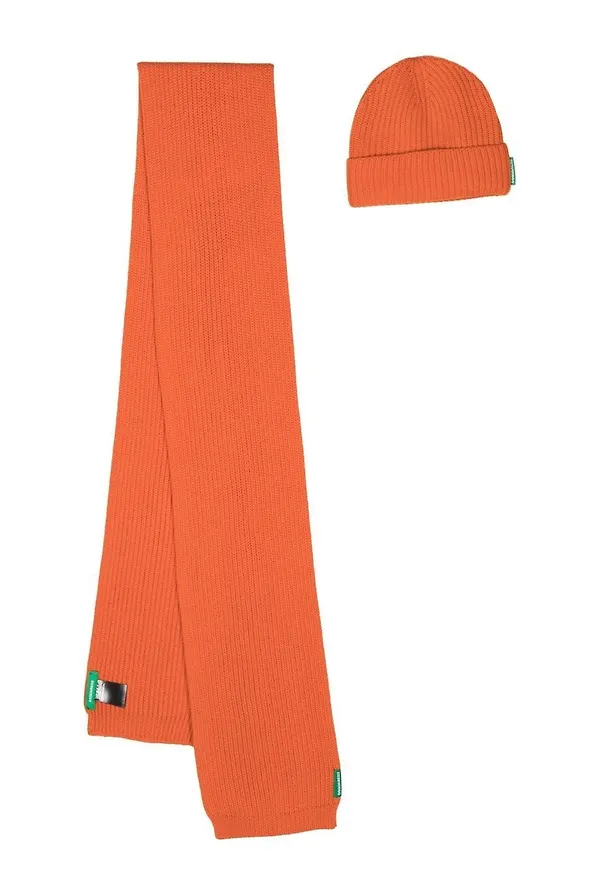 Dsquared2 ribbstickad halsduk - Orange