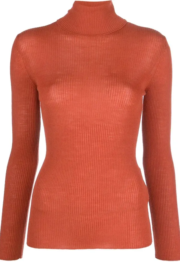 Dsquared2 ribbstickad polotröja - Orange