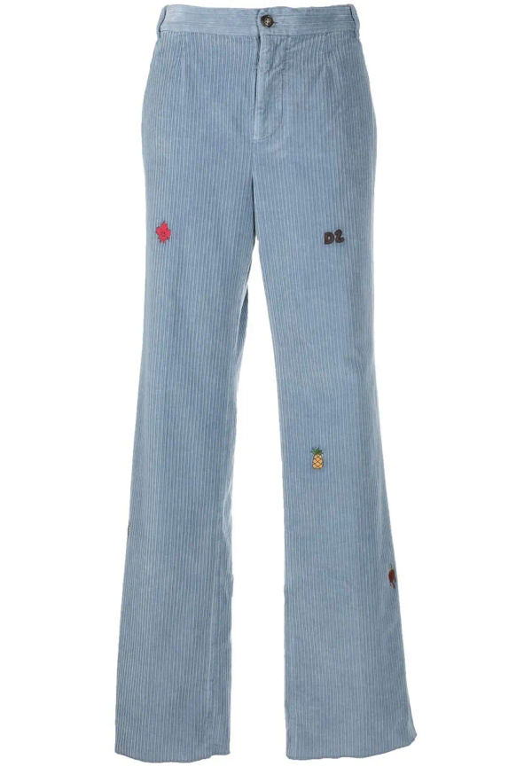 Dsquared2 Roadie byxor med vida ben - Blå