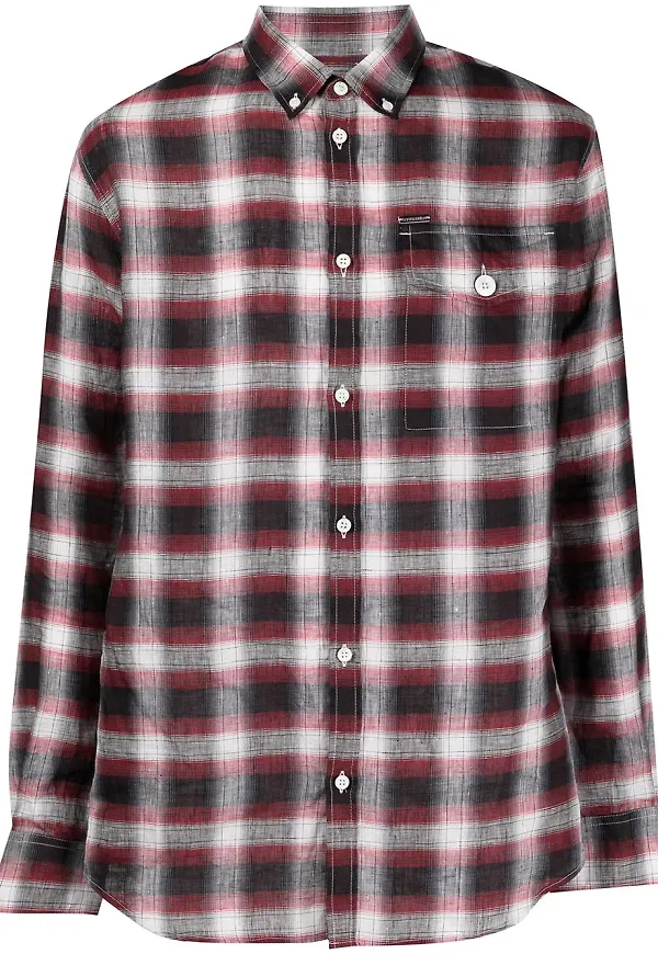 Dsquared2 rutig skjorta - Vit