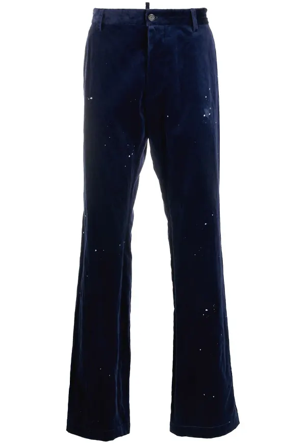 Dsquared2 sammetsbyxor - Blå