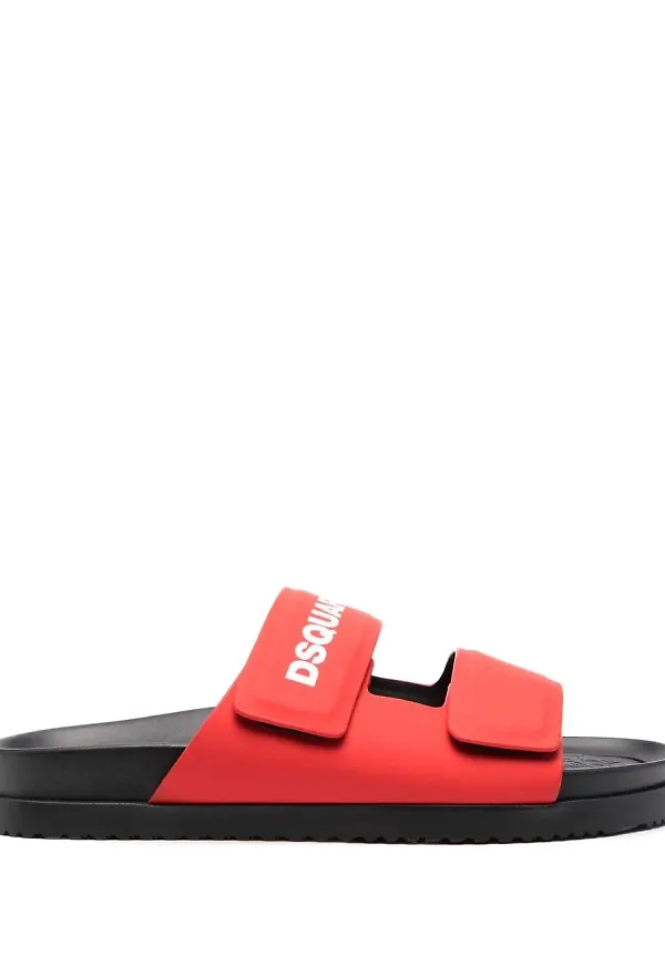 Dsquared2 sandaler med kardborreband - Röd