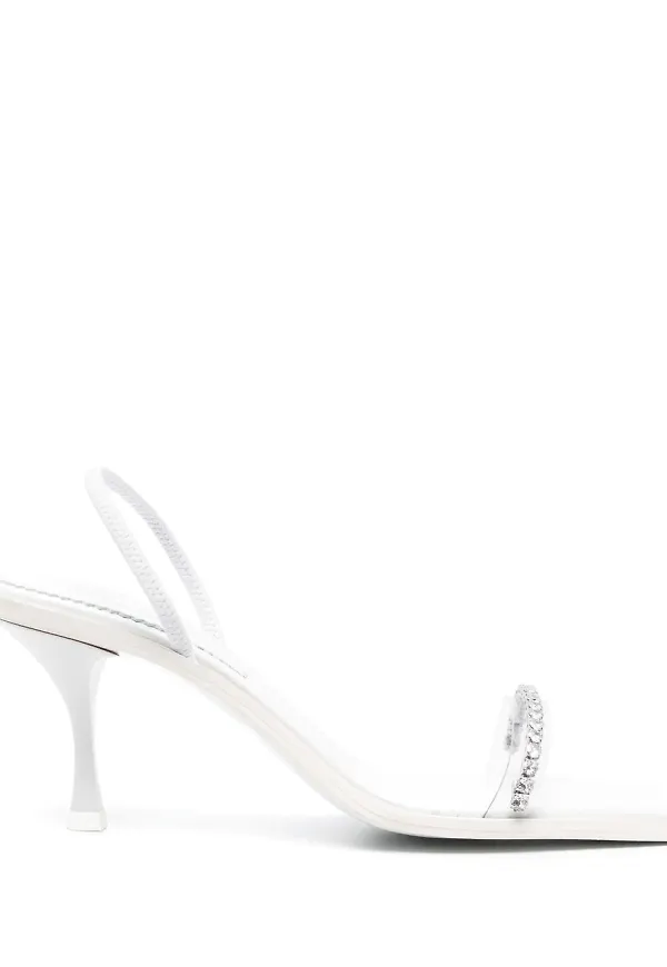 Dsquared2 sandaler med strassprydd rem - Vit