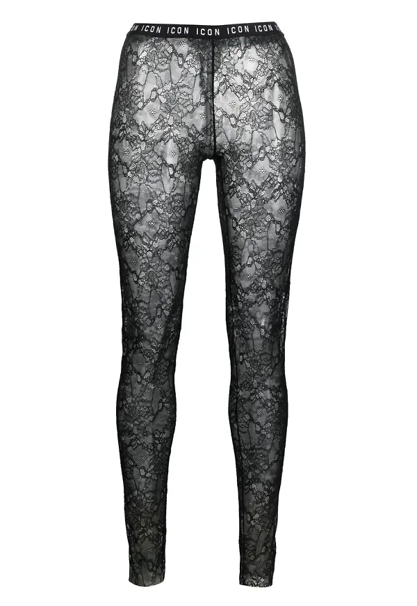 Dsquared2 sheer lace leggings - Svart