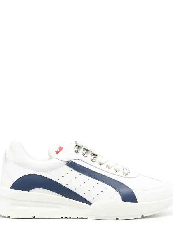 Dsquared2 side-stripe low-top sneakers - Vit