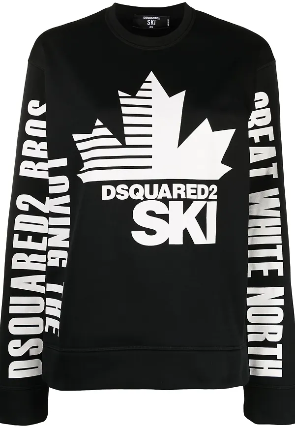 Dsquared2 Ski sweatshirt med logotyp - Svart