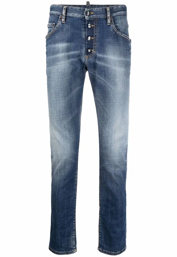 Dsquared2 skinny-jeans med blekt effekt - Blå