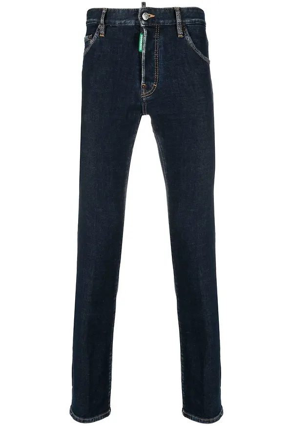 Dsquared2 skinny-jeans med hög midja - Blå