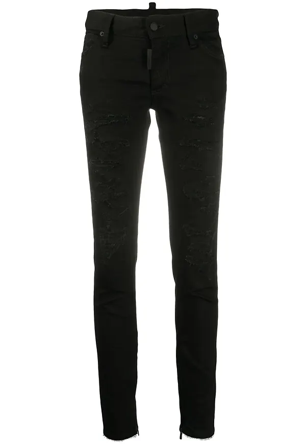 Dsquared2 skinny-jeans med hög midja - Svart