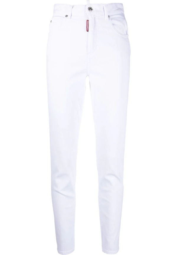 Dsquared2 skinny-jeans med hög midja - Vit
