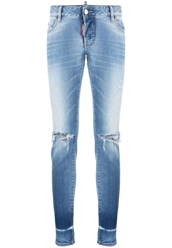Dsquared2 skinny-jeans med låg midja - Blå