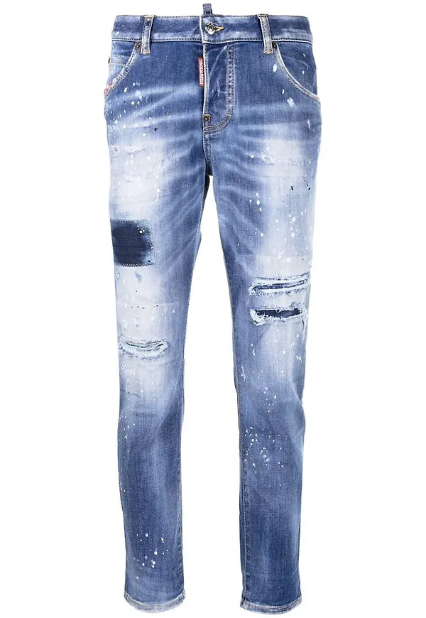 Dsquared2 skinny-jeans med låg midja - Blå