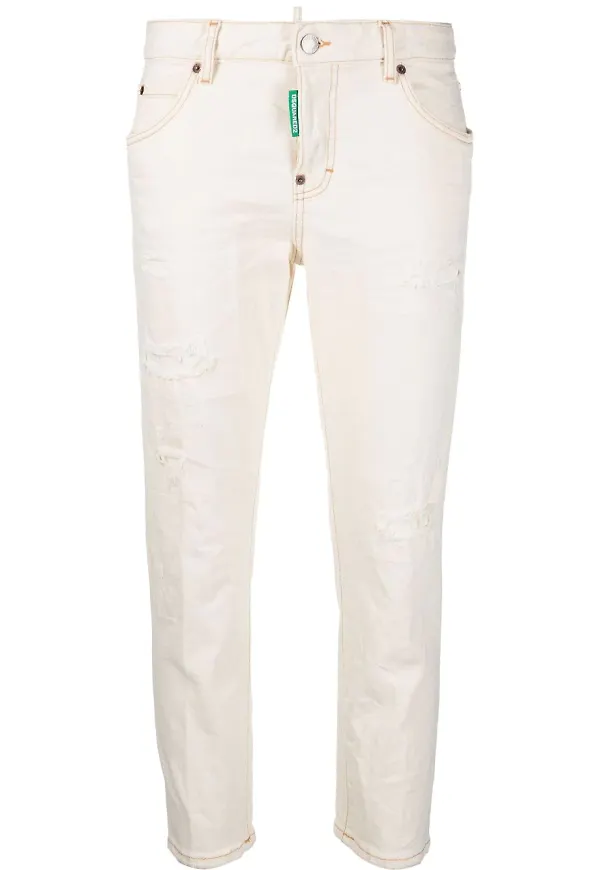 Dsquared2 skinny-jeans med låg midja - Neutral