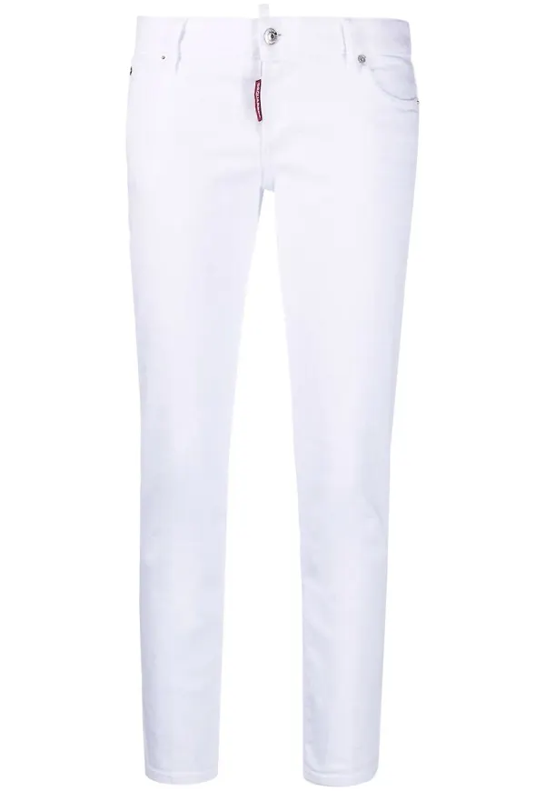 Dsquared2 skinny-jeans med låg midja - Vit