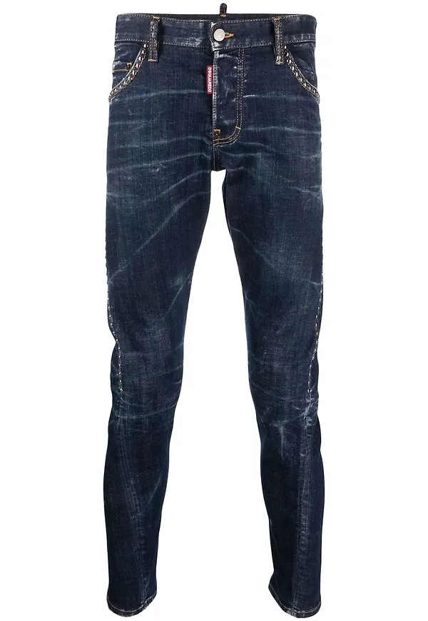 Dsquared2 skinny-jeans med nitar - Blå