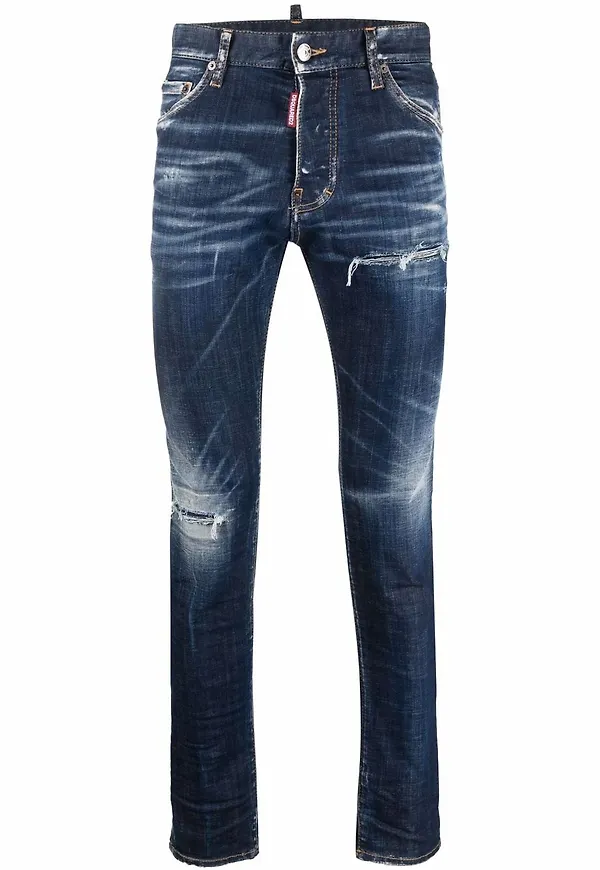 Dsquared2 skinny-jeans med sliten effekt - Blå