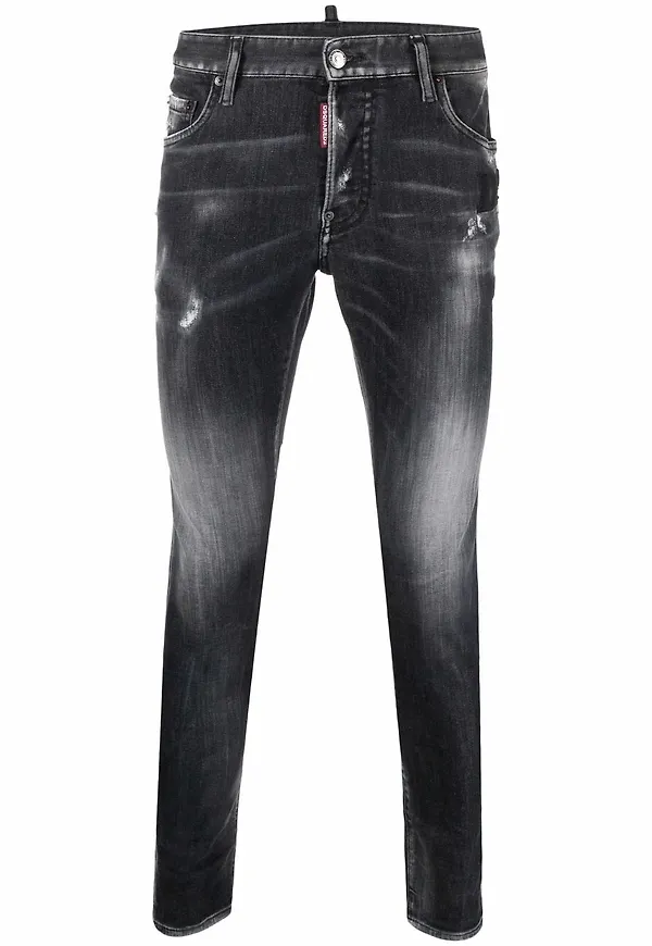 Dsquared2 skinny-jeans med sliten effekt - Svart