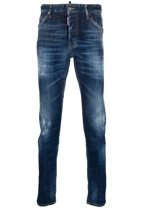 Dsquared2 skinny-jeans med slitning - Blå