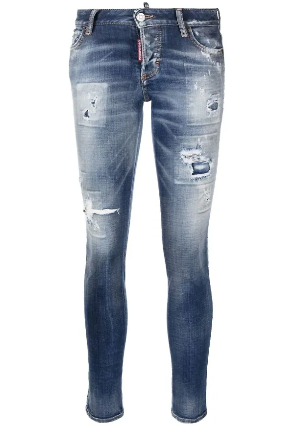 Dsquared2 skinny-jeans med slitning - Blå
