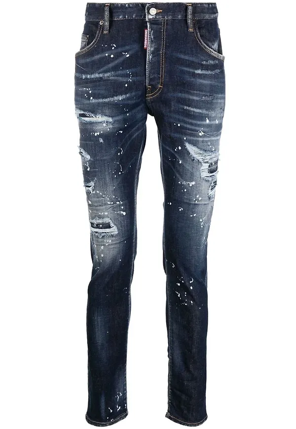 Dsquared2 skinny-jeans med slitning - Blå
