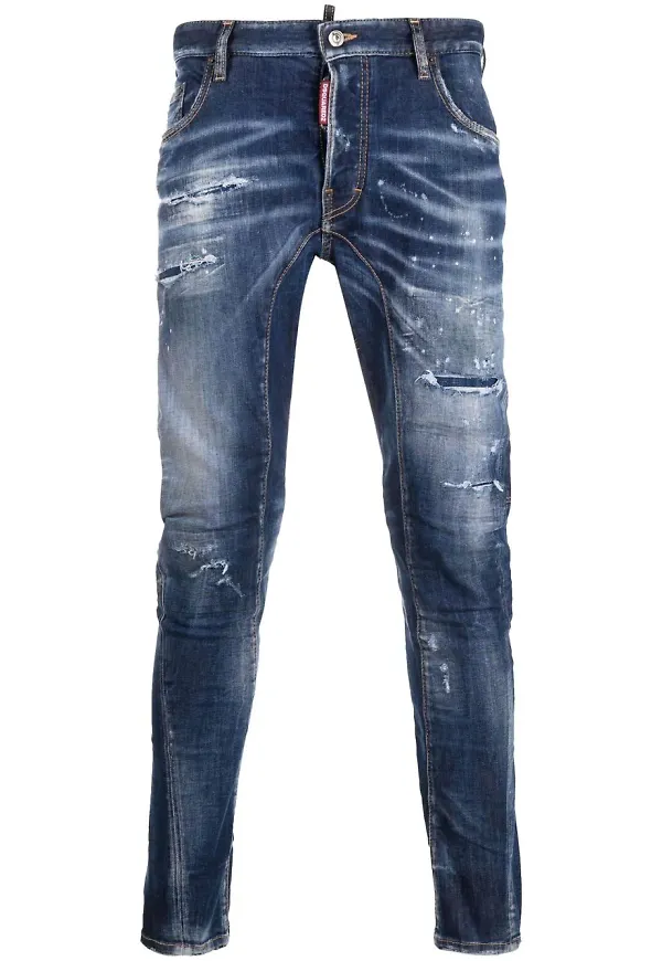 Dsquared2 skinny-jeans med slitning - Blå