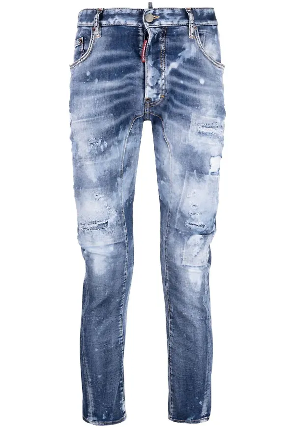 Dsquared2 skinny-jeans med slitning - Blå
