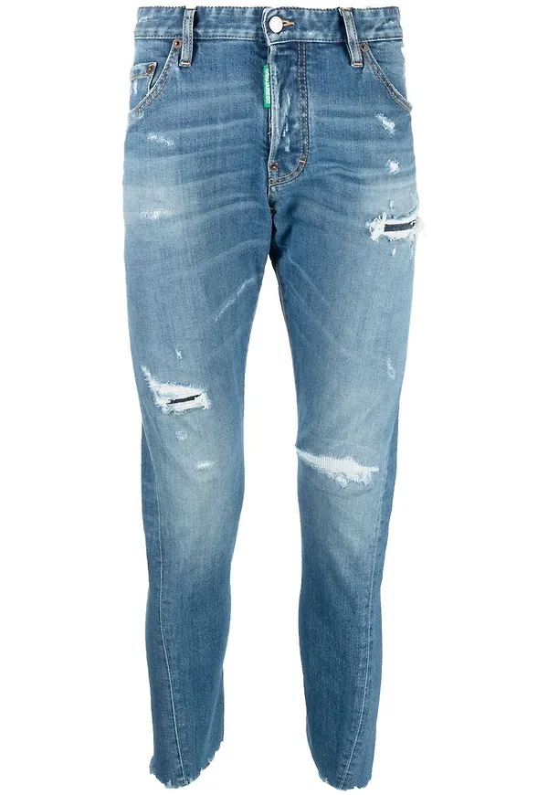 Dsquared2 skinny-jeans med slitning - Blå