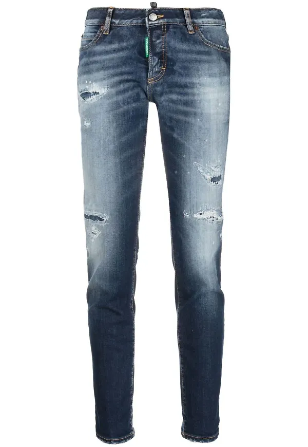Dsquared2 skinny-jeans med slitning - Blå
