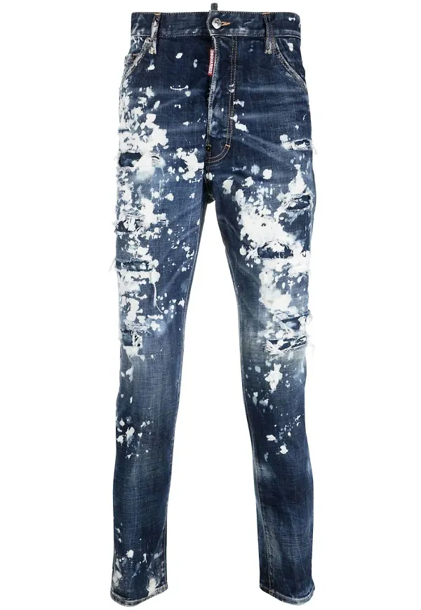 Dsquared2 skinny-jeans med slitning - Blå