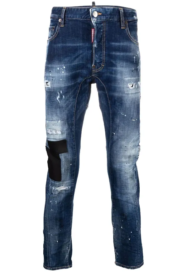 Dsquared2 skinny-jeans med slitning - Blå