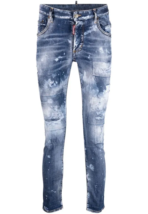 Dsquared2 skinny-jeans med slitning - Blå