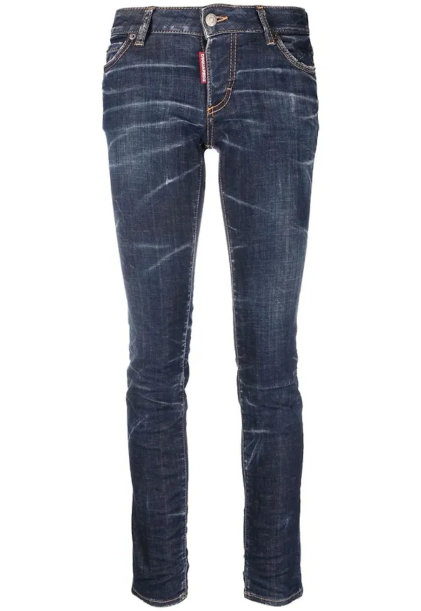 Dsquared2 skinny-jeans med slitning - Blå