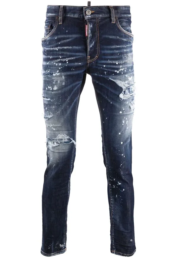 Dsquared2 skinny-jeans med slitning - Blå