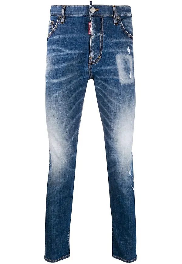 Dsquared2 skinny-jeans med slitning - Blå