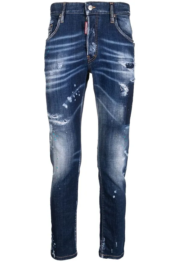 Dsquared2 skinny-jeans med slitning - Blå