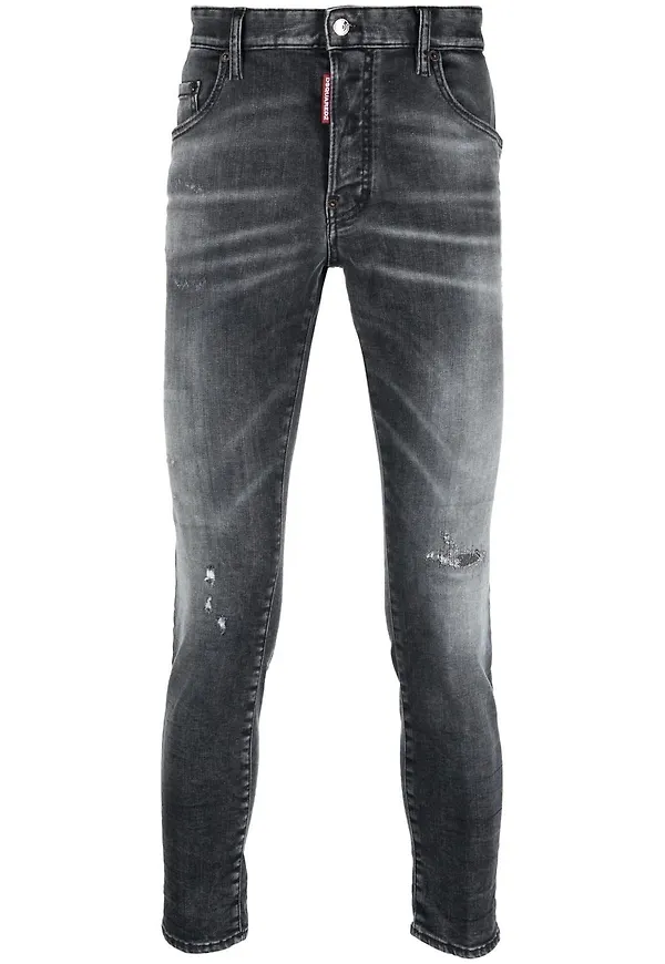 Dsquared2 skinny-jeans med slitning - Grå