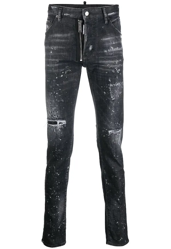 Dsquared2 skinny-jeans med slitning - Svart