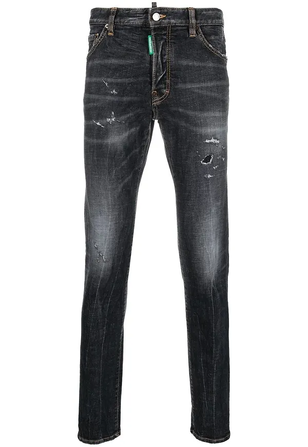 Dsquared2 skinny-jeans med slitning - Svart