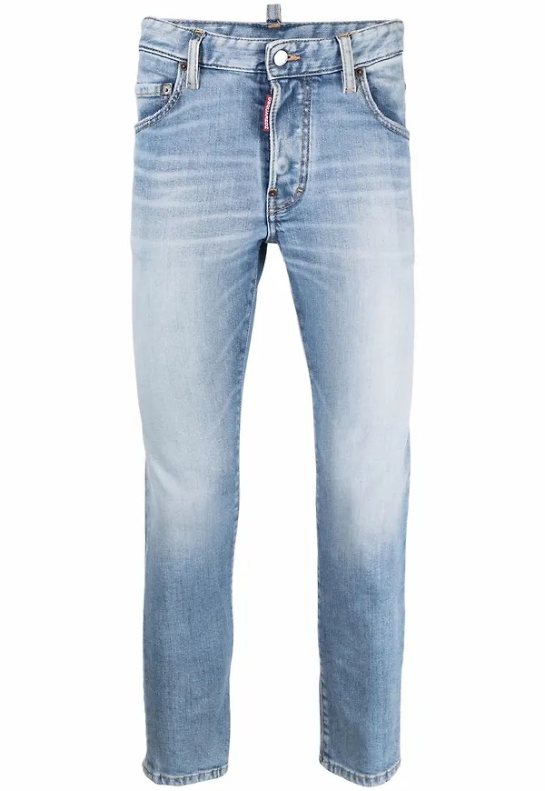 Dsquared2 skinny-jeans med tvättad effekt - Blå